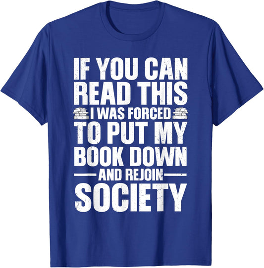 Funny Reading Design Women Book Nerd Reading Lovers T-Shirt - T-Shirt | Royal