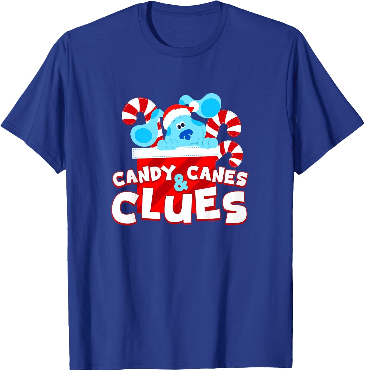 Kids Blue's Clues and You Candy Canes and Christmas Clues T-Shirt - T-Shirt | Royal
