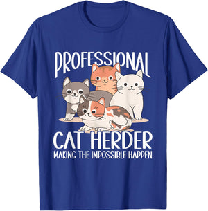 Cat Herding Champion Professional Cat Herder Women T-Shirt - T-Shirt | Royal