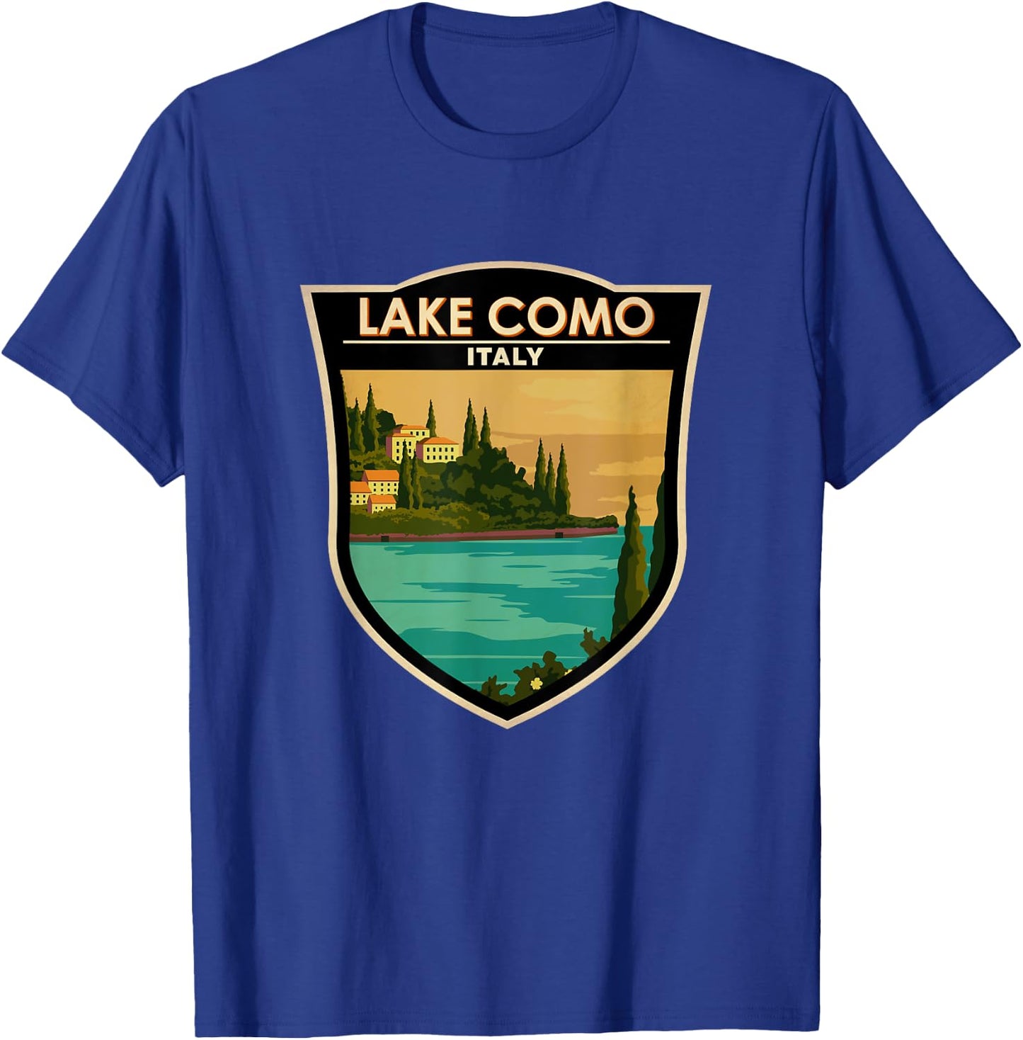 Lake Como Vacation Italy Vintage T-Shirt - T-Shirt | Royal