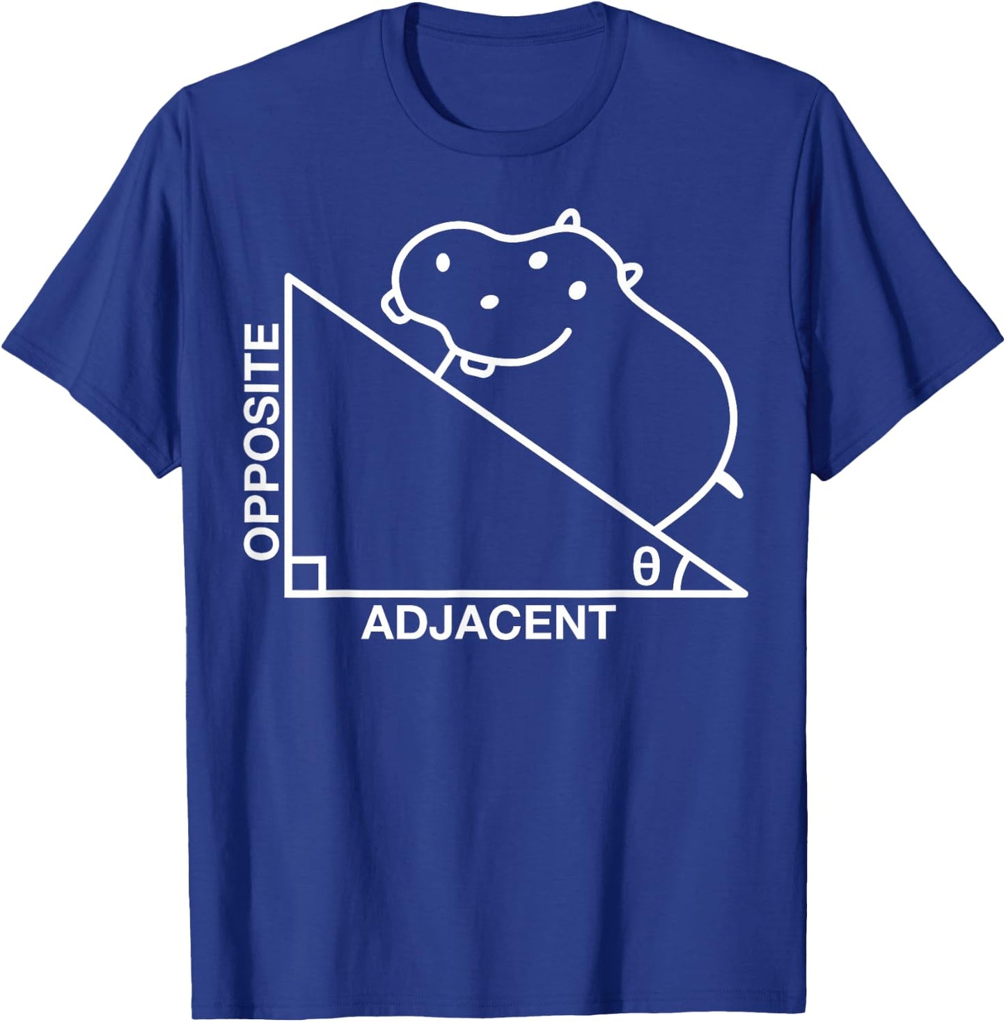 Nerdy Funny Hippotenuse Hypotenuse Hippopotamus Math Teacher T-Shirt - T-Shirt | Royal
