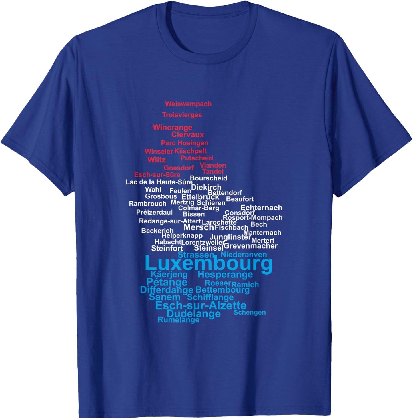 Luxembourg Flag, Luxembourg Outline Luxembourger, Luxembourg T-Shirt - T-Shirt | Royal