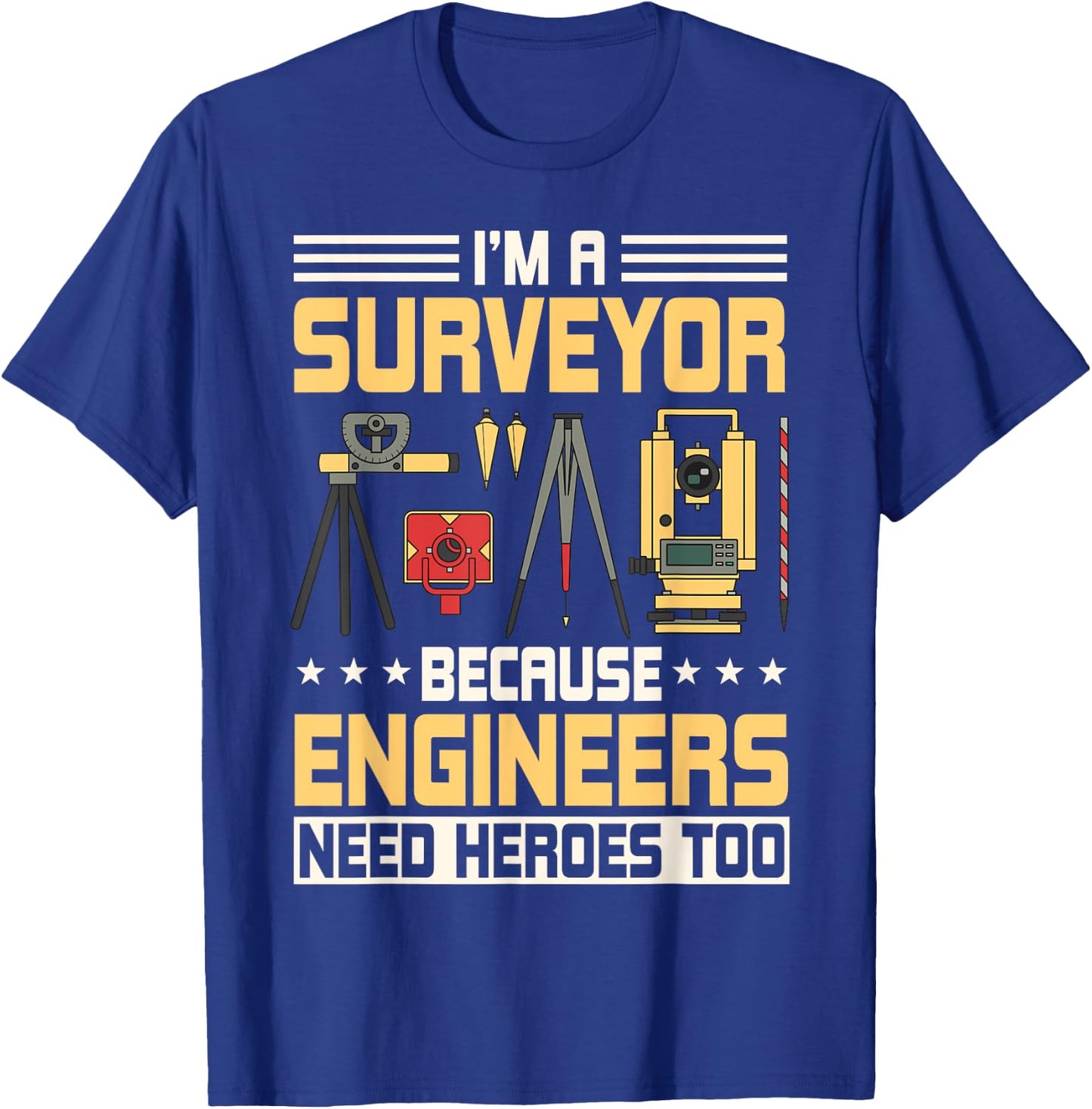 Land Recorder Technician Cartogropher Surveyor Surveying T-Shirt - T-Shirt | Royal