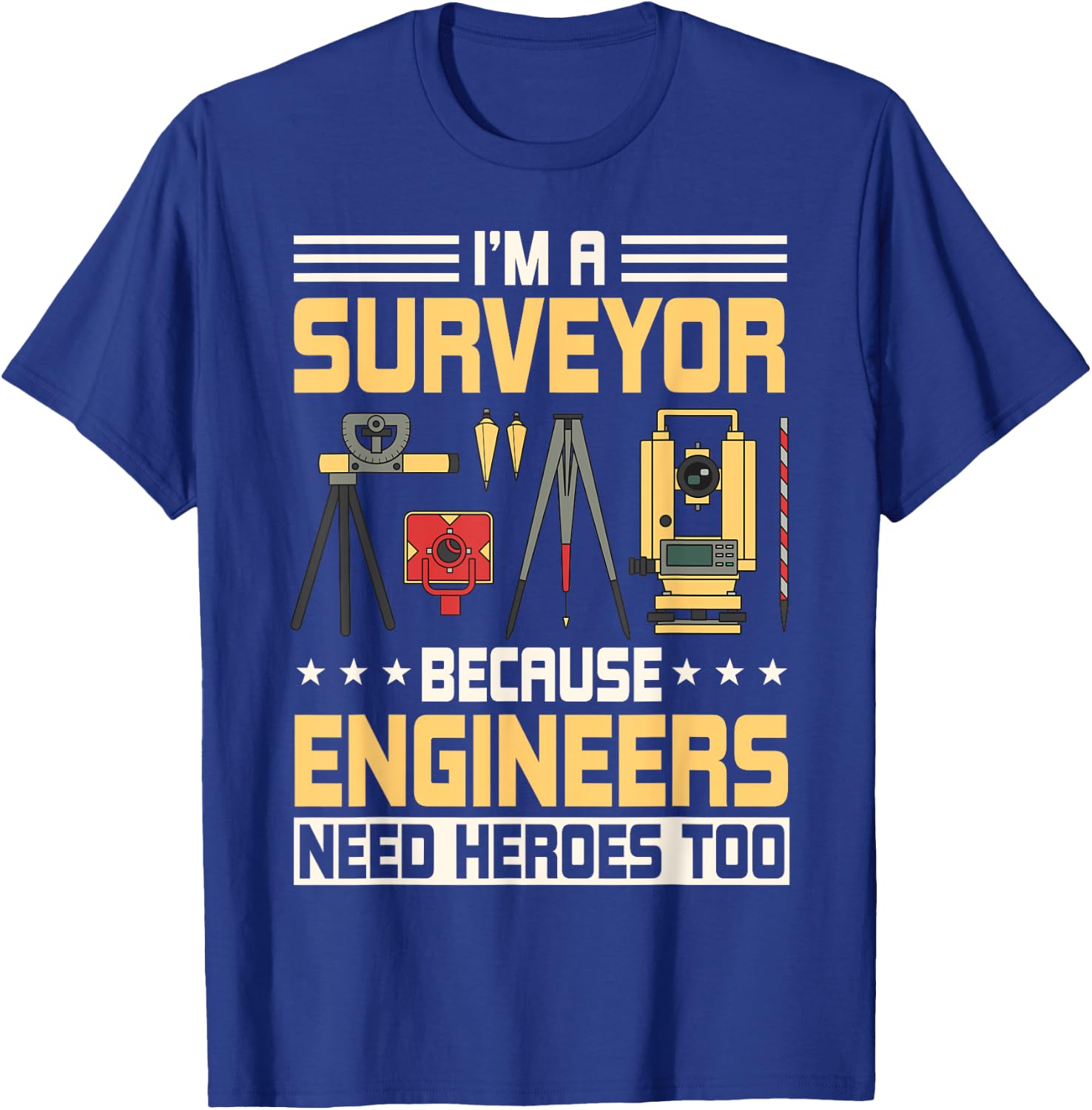 Land Recorder Technician Cartogropher Surveyor Surveying T-Shirt - T-Shirt | Royal