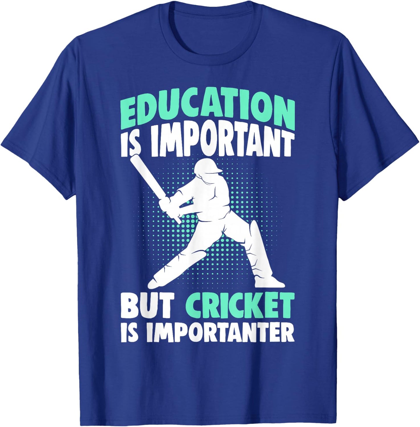 Cricket Player Boys Kids T-Shirt - T-Shirt | Royal