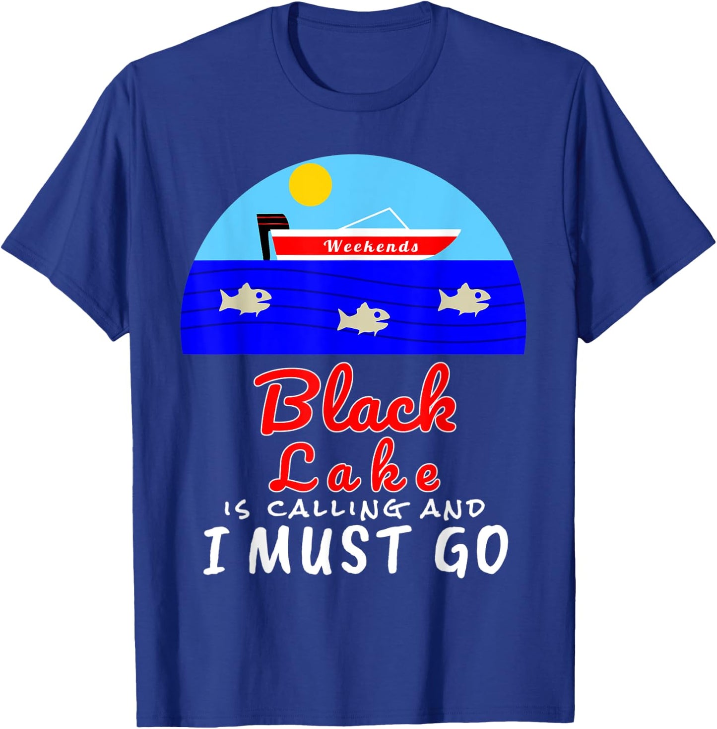 Black Lake Michigan T-Shirt - T-Shirt | Royal