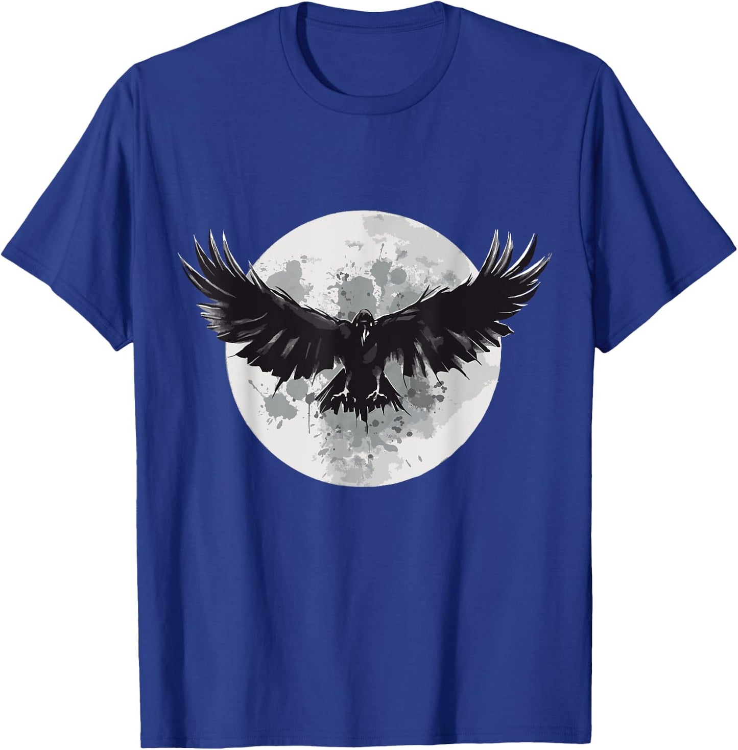 Raven animal print animal lovers crow design animals moon T-Shirt - T-Shirt | Royal