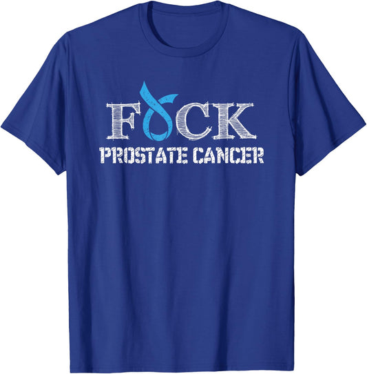 F+ck- Prostate Cancer Awareness Supporter Ribbon T-Shirt - T-Shirt | Royal