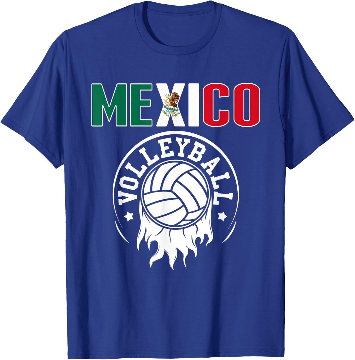 Proud Mexico Volleyball Fans Jersey - Mexican Flag Sports T-Shirt - T-Shirt | Royal