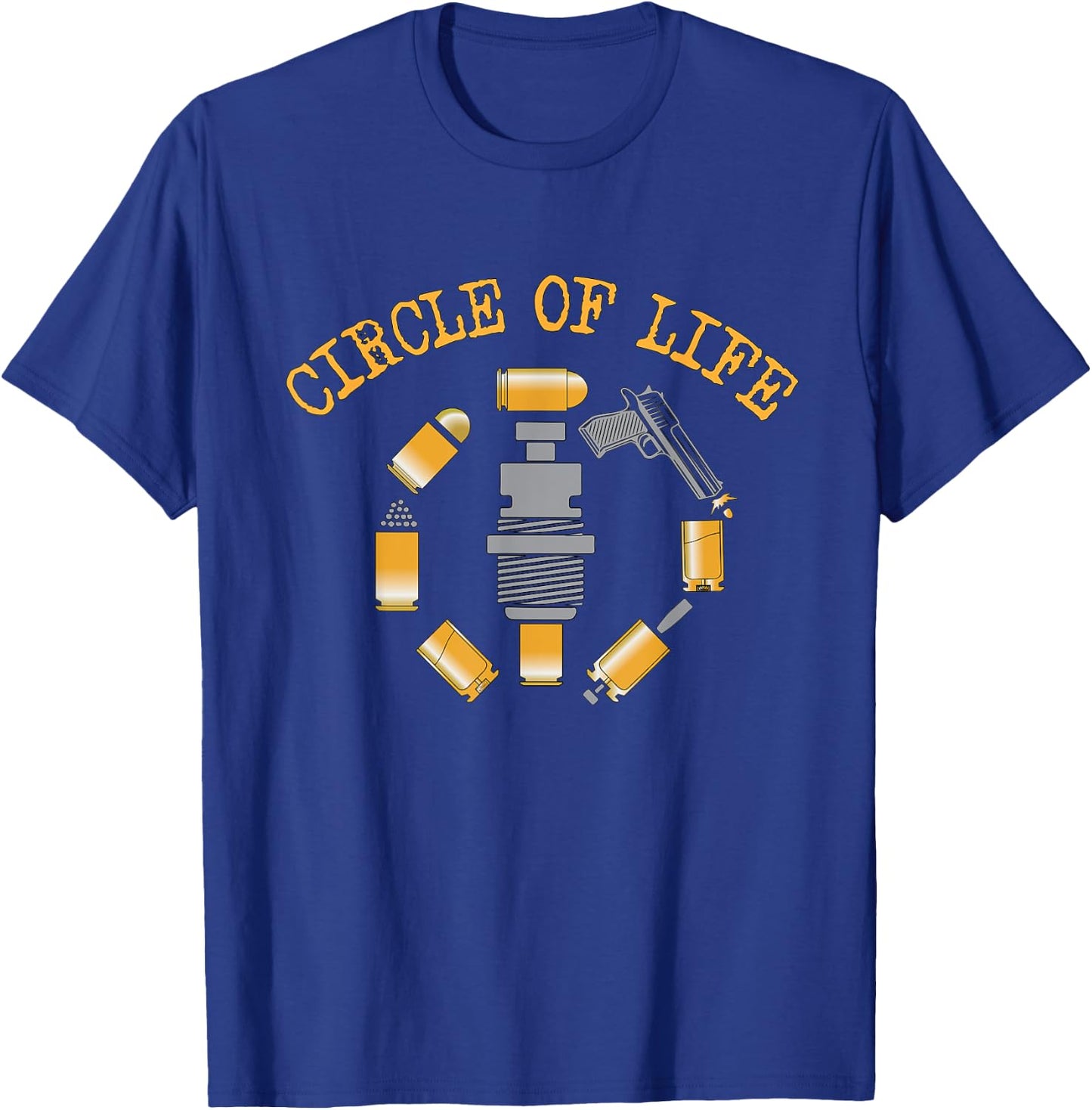 Ammo Reloader Process Circle of Life - Reloading T-Shirt - T-Shirt | Royal