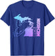 Snowmobile Ride Michigan Snowmobiling Motor Sled Vintage T-Shirt - T-Shirt | Royal