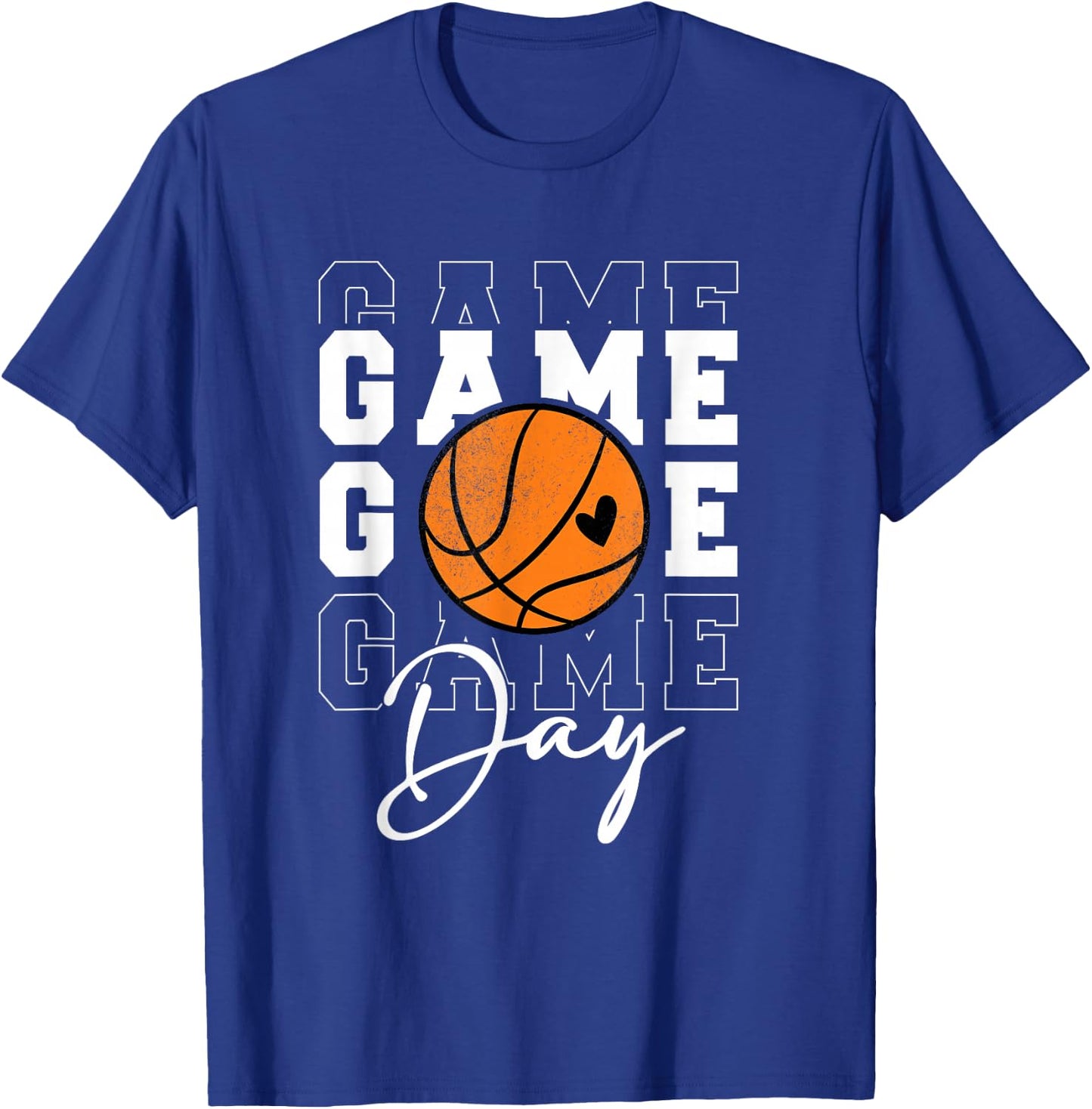 Game Day Basketball Shirt for Youth Boy Girl Basketball Mom T-Shirt - T-Shirt | Royal