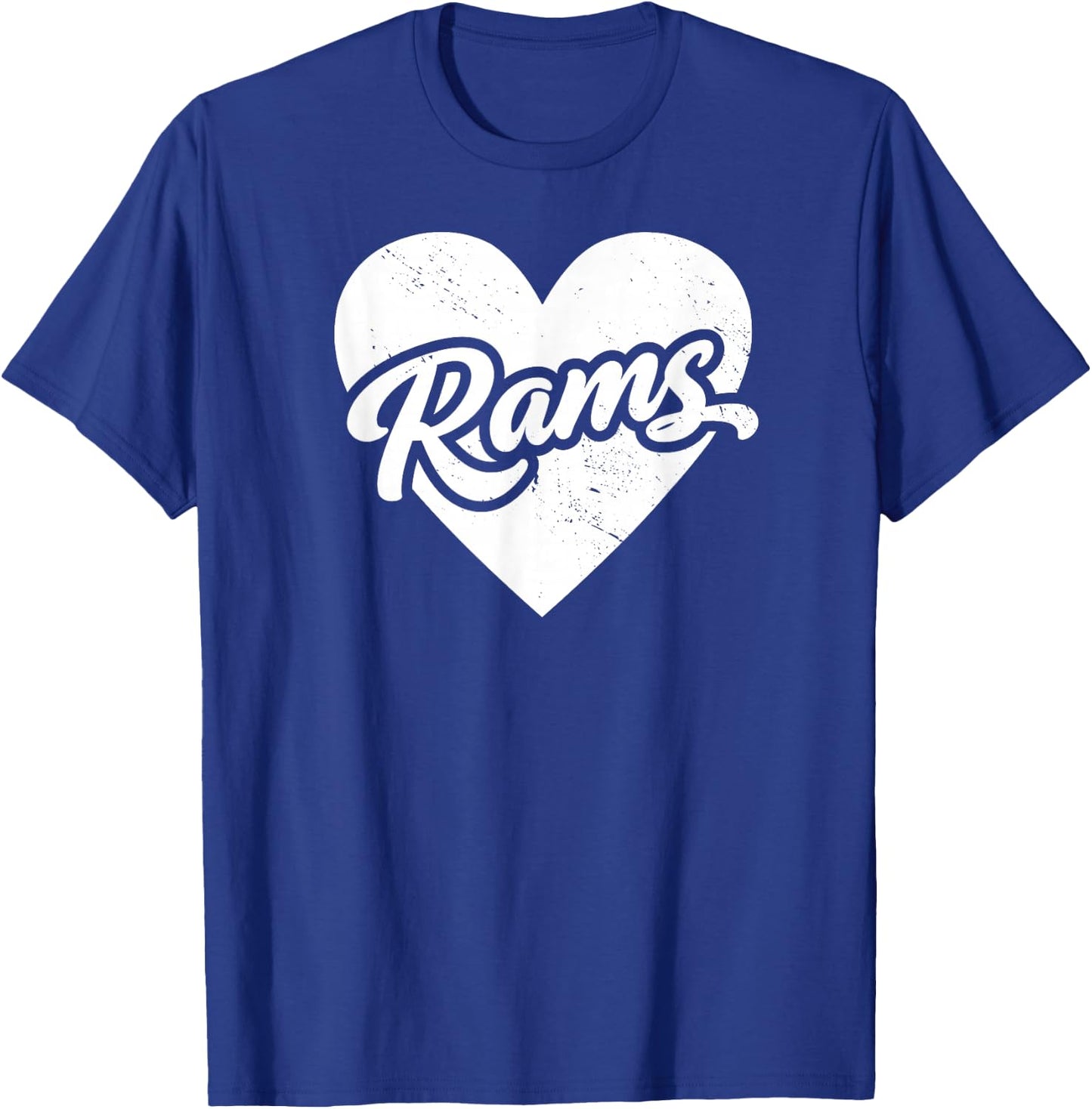 Vintage Rams School Spirit Go Rams Love T-Shirt - T-Shirt | Royal
