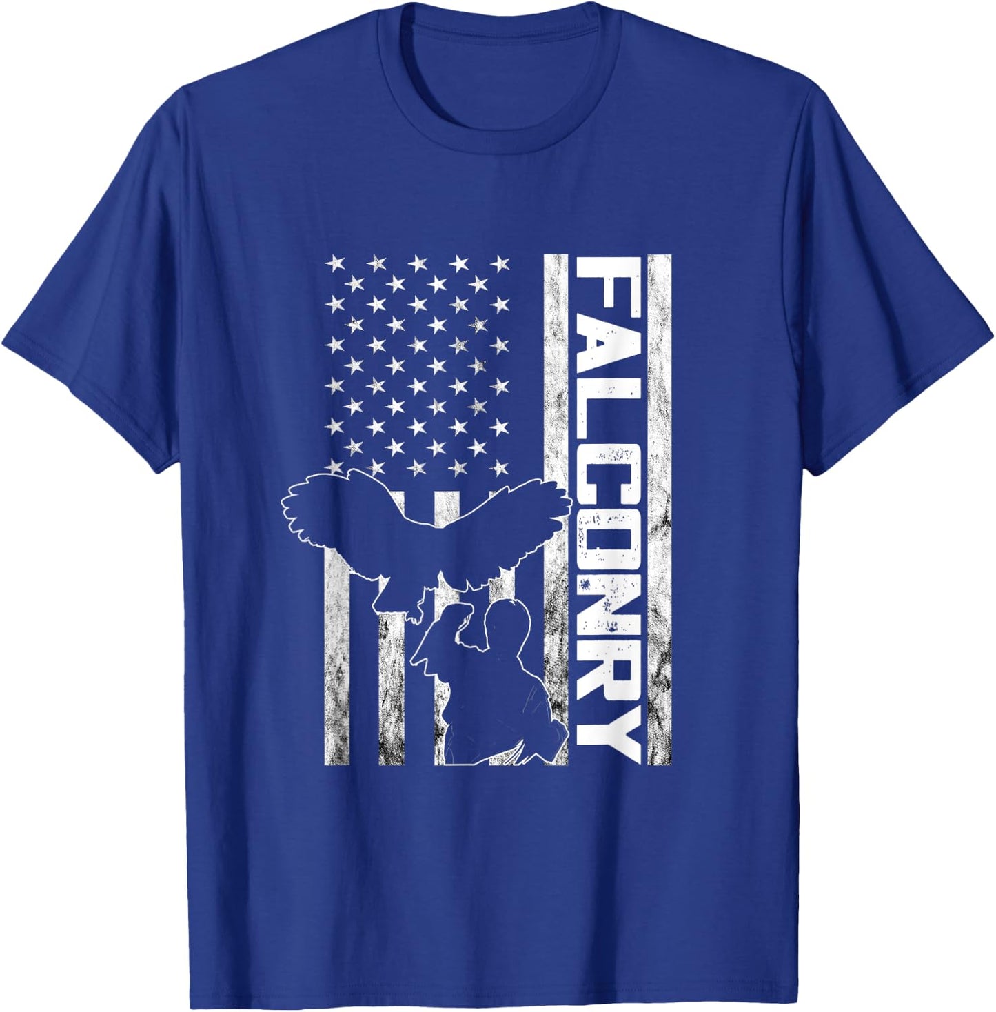 American Falconry Birder Falcon Trainer Ornithology Falcon T-Shirt - T-Shirt | Royal