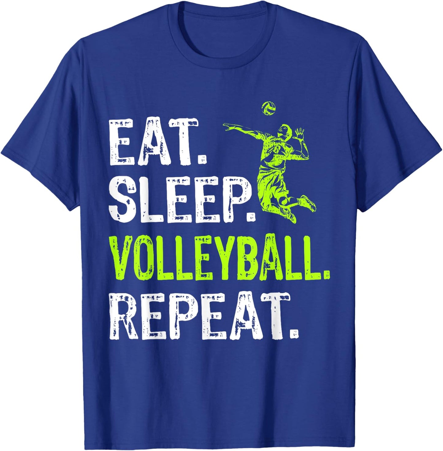 Eat Sleep Volleyball Repeat Volleyball Player Funny T-Shirt - T-Shirt | Royal