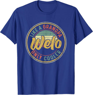 Welo Like A Grandpa Only Cooler Vintage Retro Father's Day T-Shirt - T-Shirt | Royal