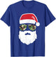Camo Santa Claus Sunglasses Funny Camo Christmas Camouflage T-Shirt - T-Shirt | Royal