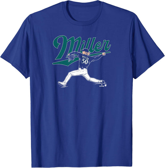 Bryce Miller - Seattle Baseball T-Shirt - T-Shirt | Royal