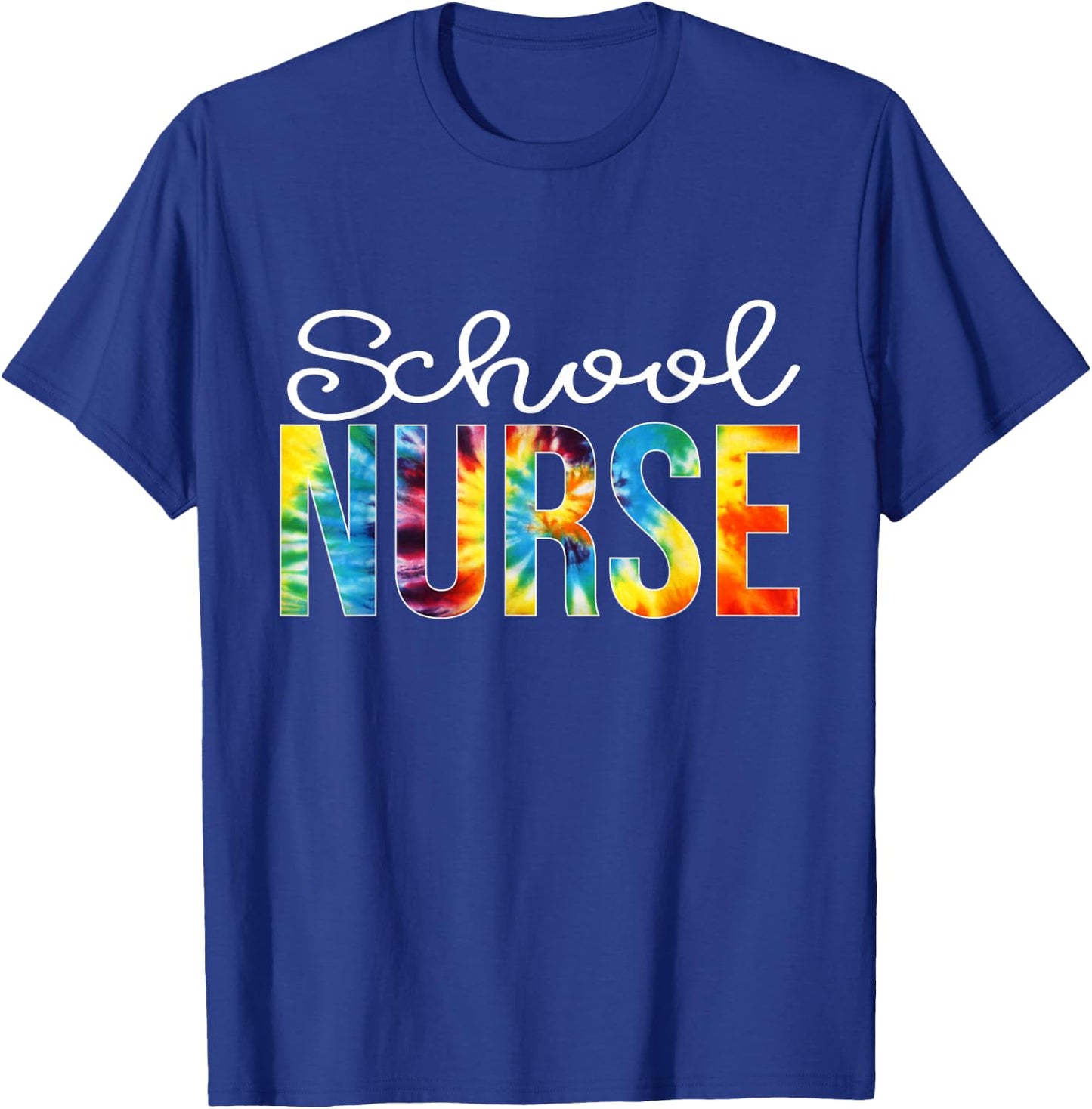School Nurse Tie Dye Shirt Hello Back To School For Boy Girl T-Shirt - T-Shirt | Royal