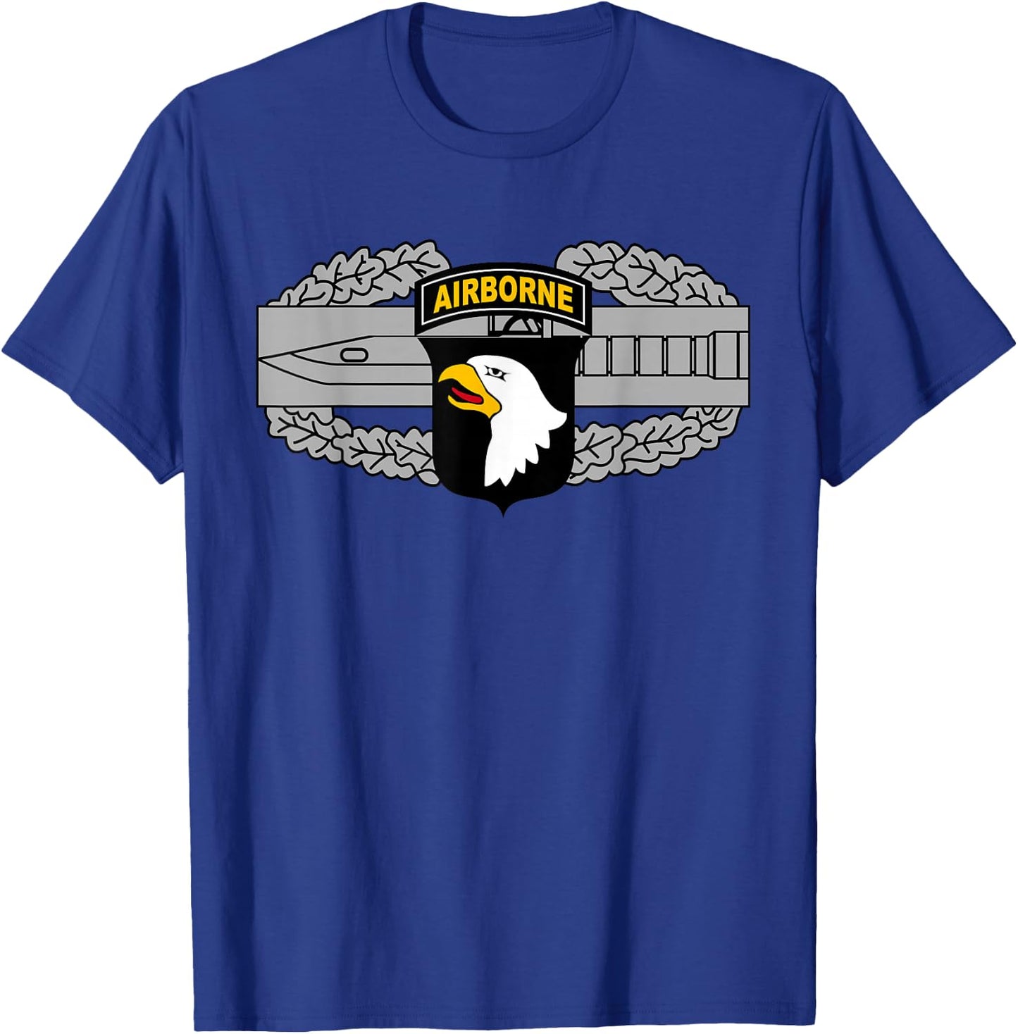 101st Airborne Patch - Combat Action Badge (CAB) T-Shirt - T-Shirt | Royal
