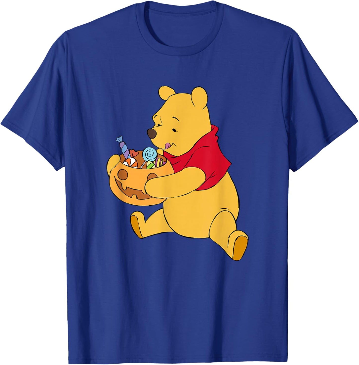 Disney Winnie The Pooh Halloween Pumpkin Candy Bowl T-Shirt - T-Shirt | Royal