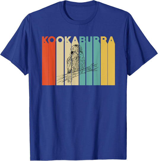 Retro Kookaburra Apparel Australia Birds Love Birding T-Shirt - T-Shirt | Royal