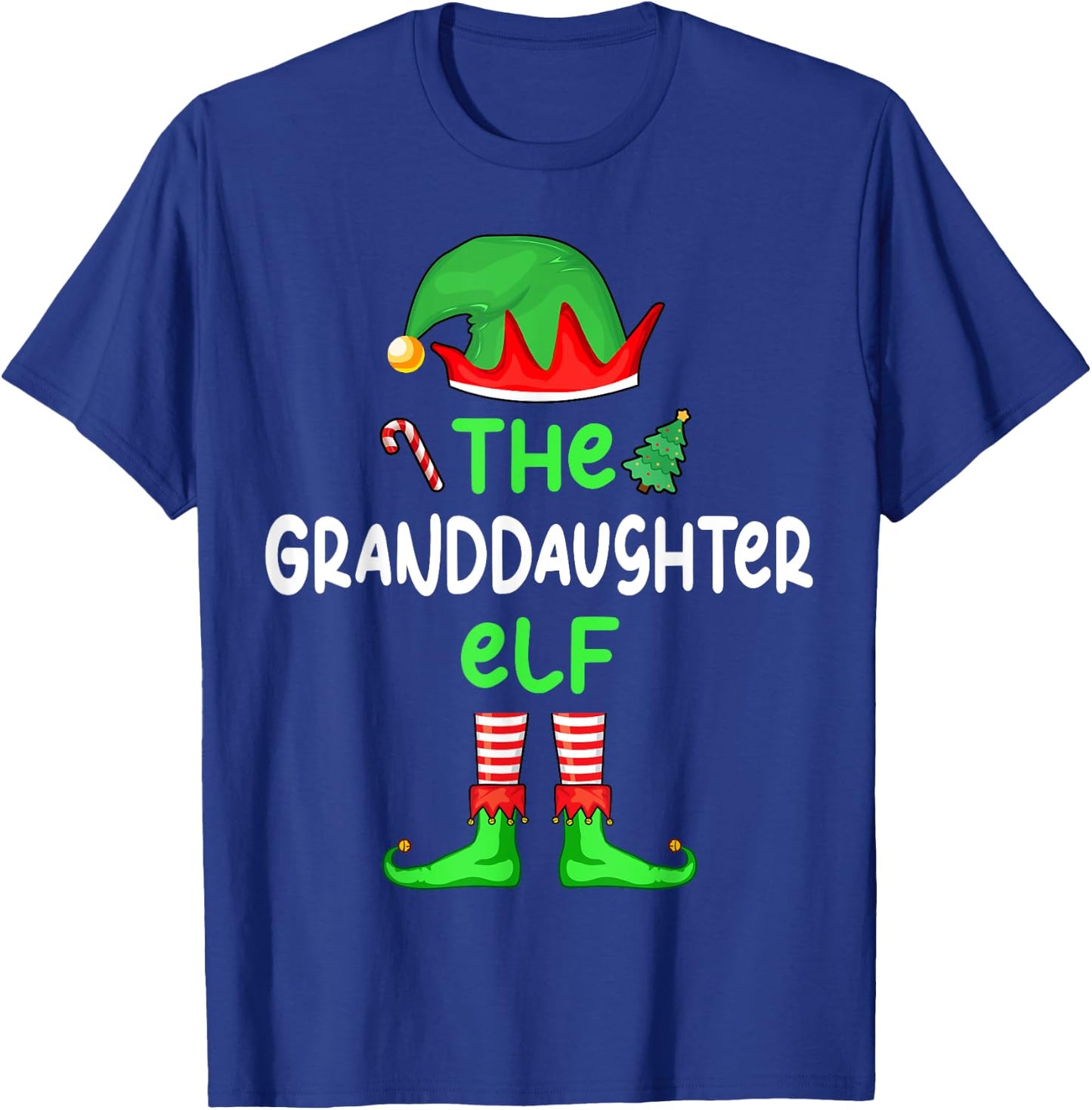I'm The Granddaughter Elf Christmas Family Matching Pajama T-Shirt - T-Shirt | Royal