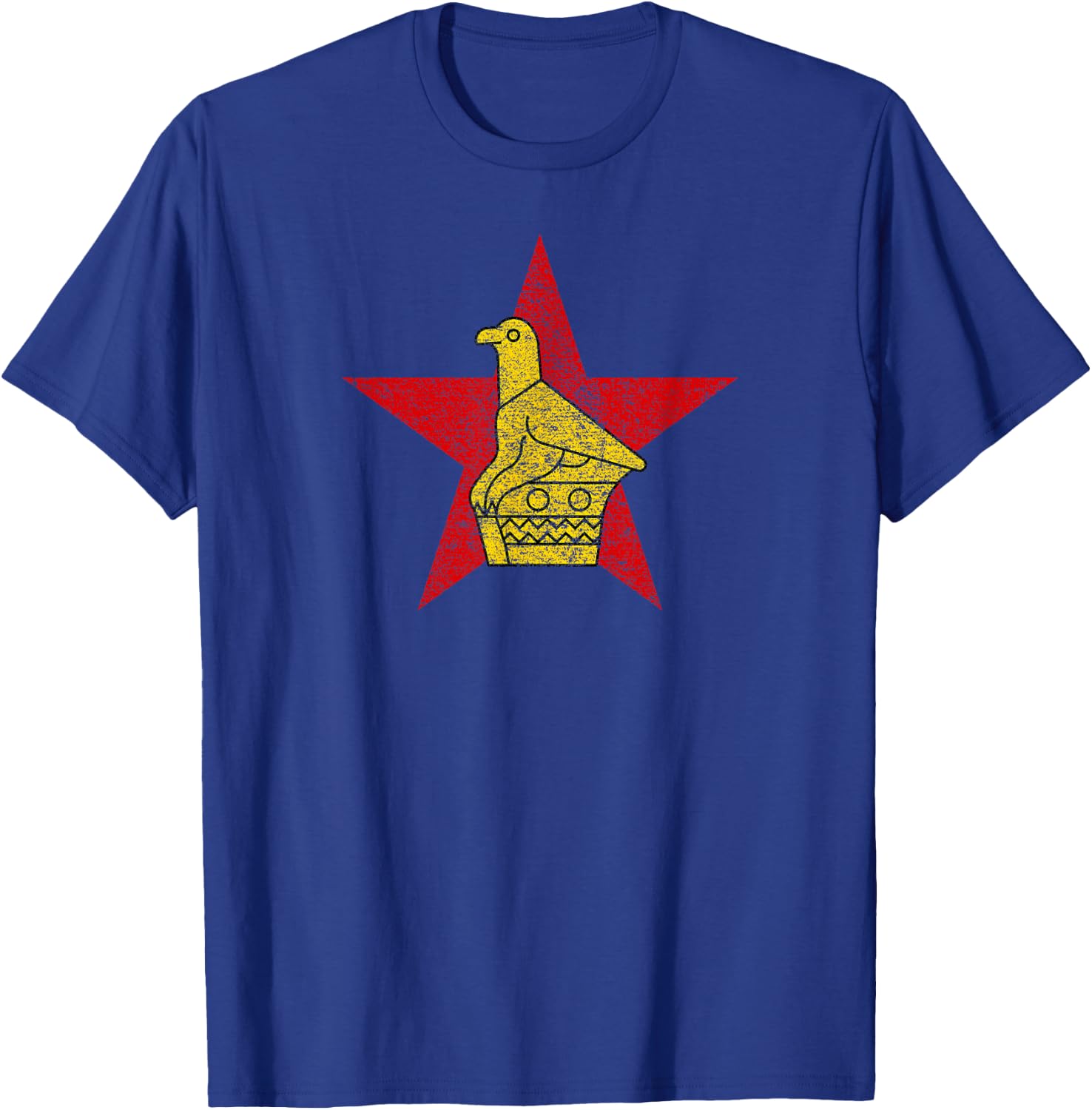Zimbabwe Flag Coat of Arms Zimbabwe Bird and Star T-Shirt - T-Shirt | Royal