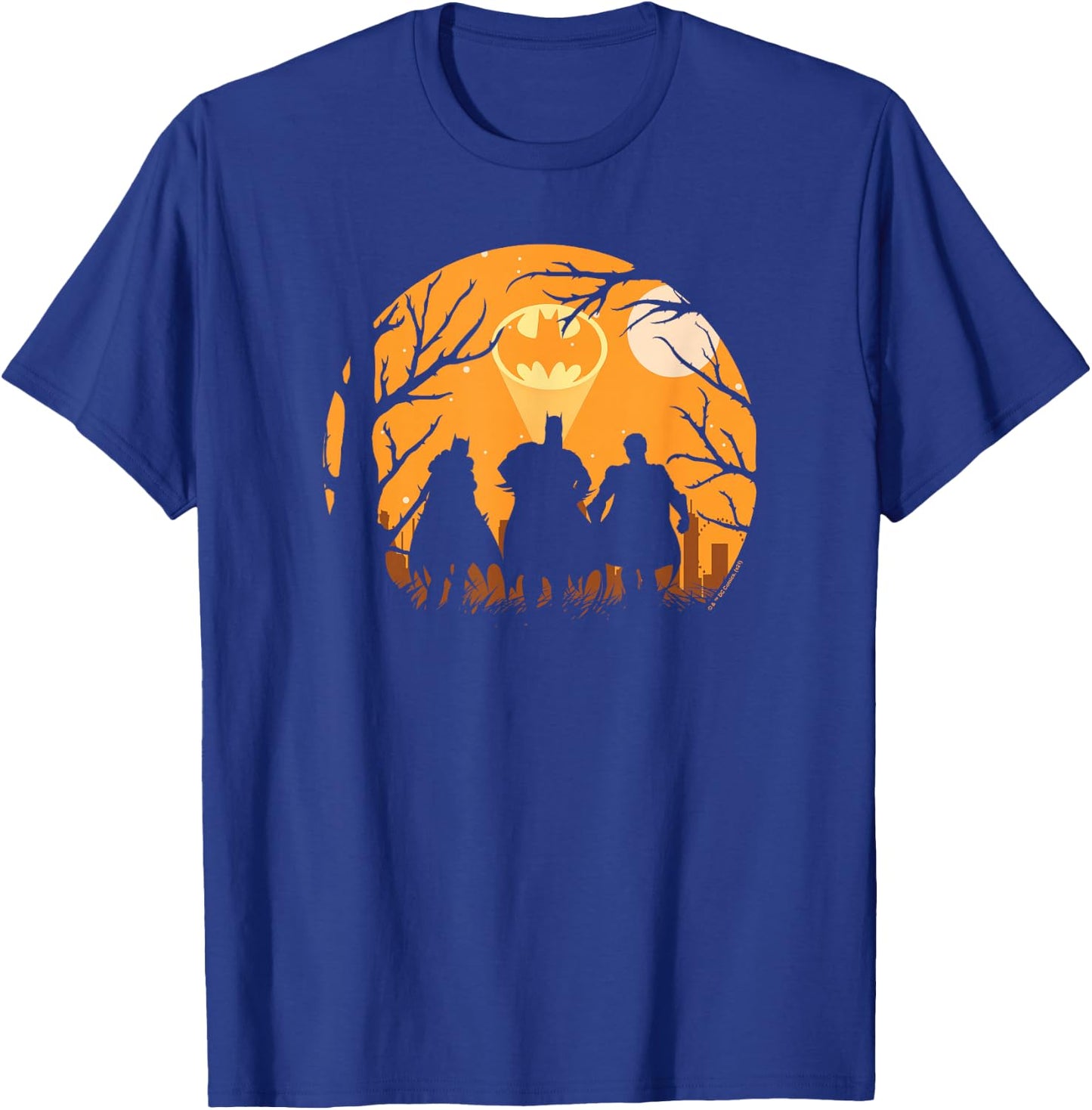 DC Comics Batman Halloween Logo Group Shot T-Shirt - T-Shirt | Royal