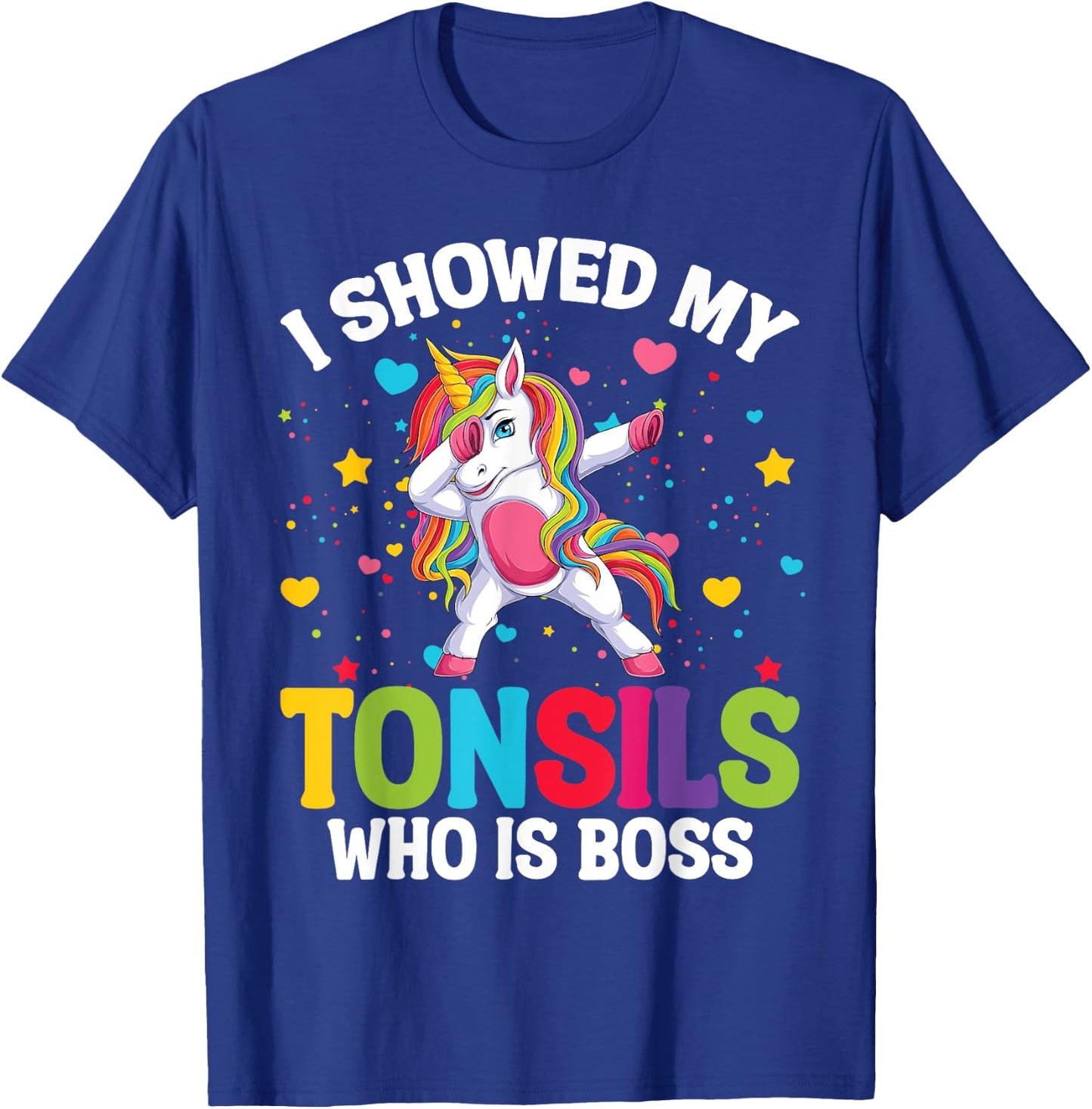 Tonsillectomy Recovery Kids Unicorn Tonsil Removal Surgery T-Shirt - T-Shirt | Royal