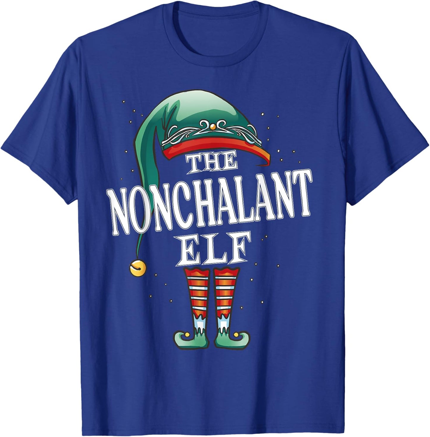 Nonchalant Elf Christmas Group Xmas Pajama Party T-Shirt - T-Shirt | Royal