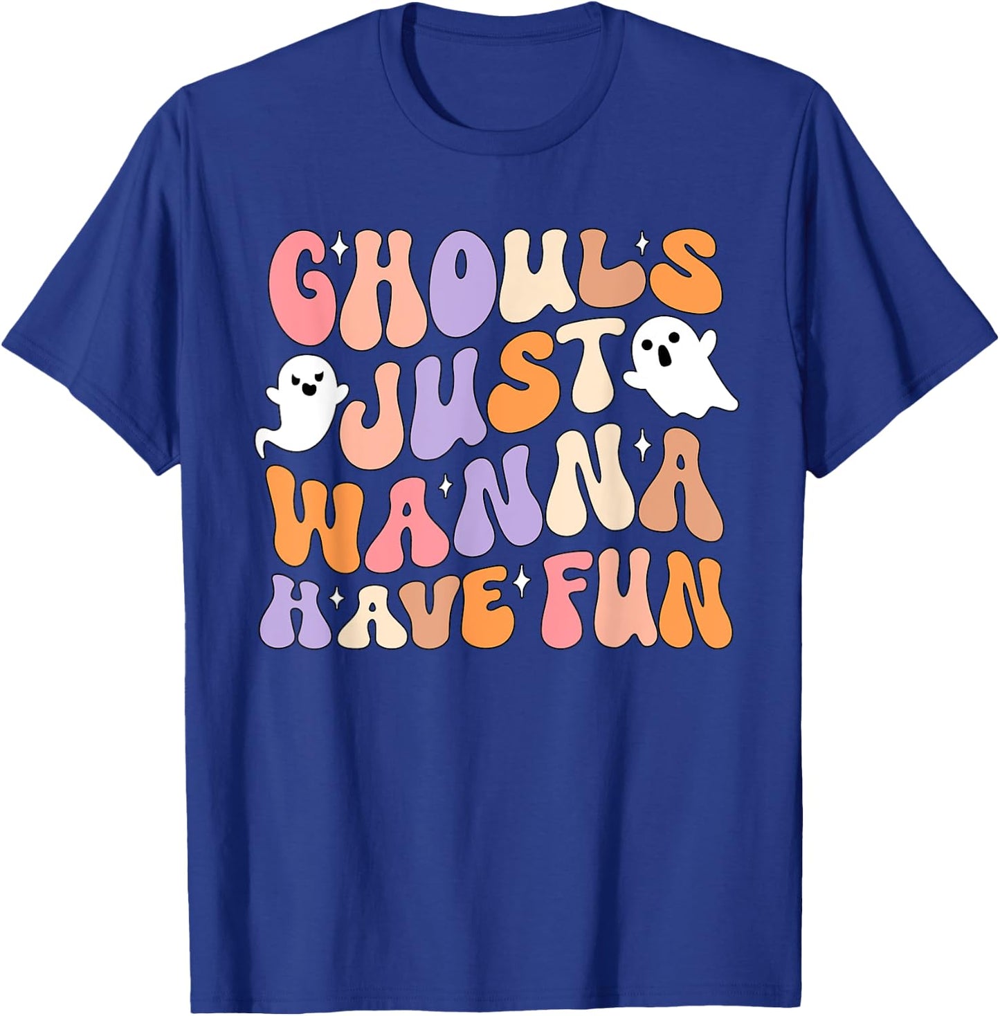 Ghouls Just Wanna Have Fun Spooky Season Groovy Halloween T-Shirt - T-Shirt | Royal