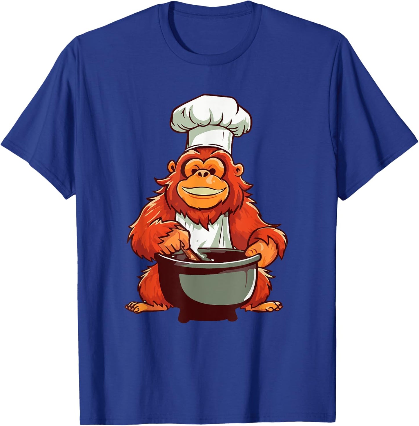 Orangutans Hobby Chef Cooking Monkey Jungle T-Shirt - T-Shirt | Royal
