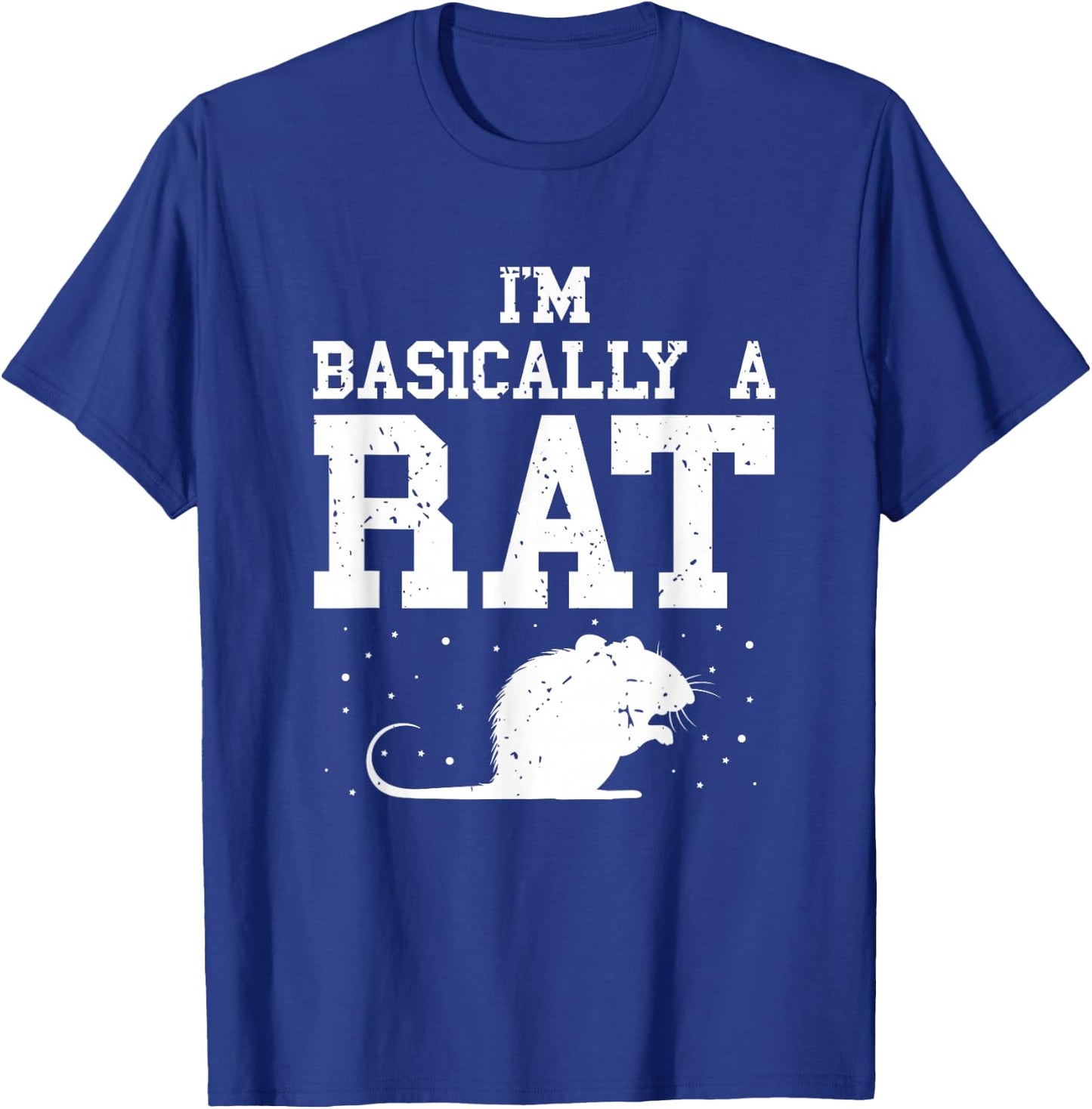 Basically Rat Vintage Rat Owner Rodent Rat Lover Mouse T-Shirt - T-Shirt | Royal