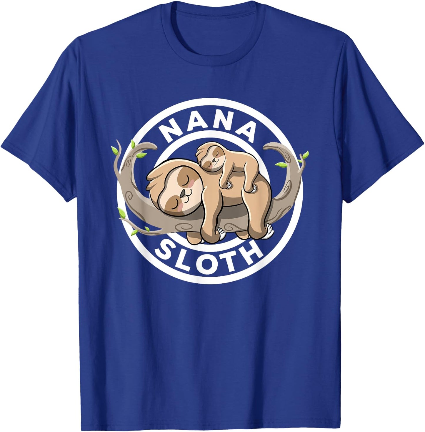 Nana Sloth Family Matching Zoo Nana To Be Granny Cute Sloth T-Shirt - T-Shirt | Royal