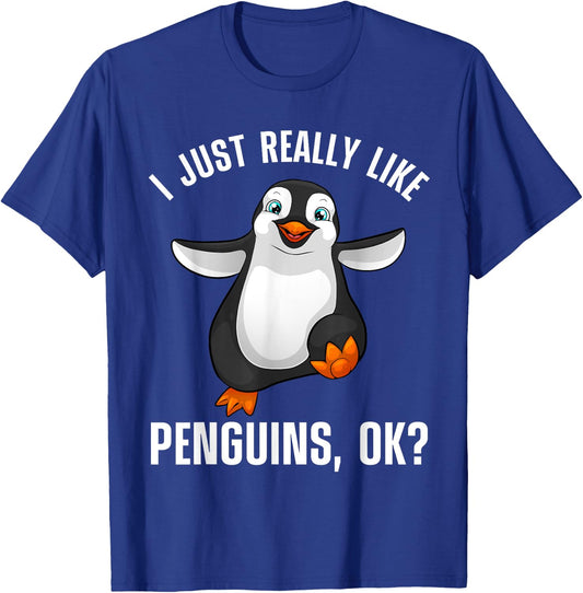 Cool Penguin Women Kids Penguin Lovers Penguins T-Shirt - T-Shirt | Royal