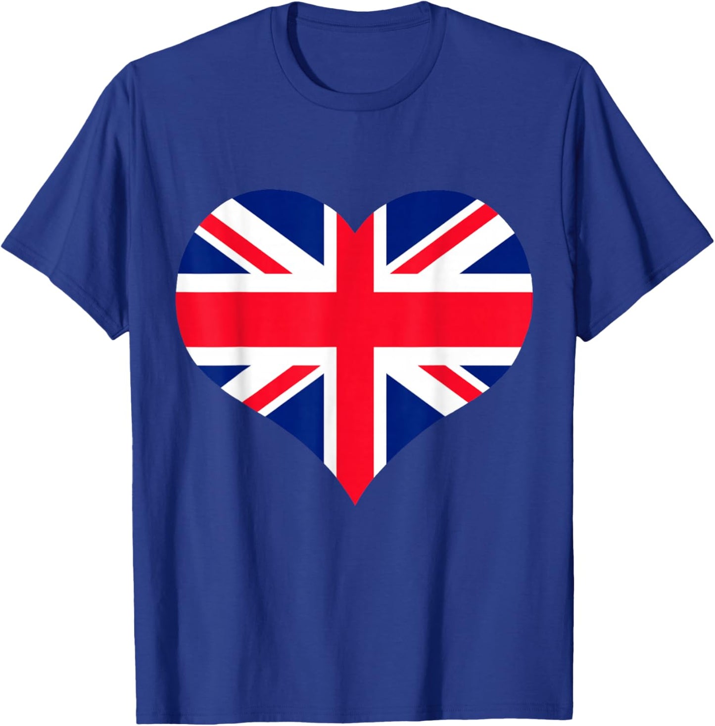 Union Jack British Flag Heart British Isles Men's Women's T-Shirt - T-Shirt | Royal