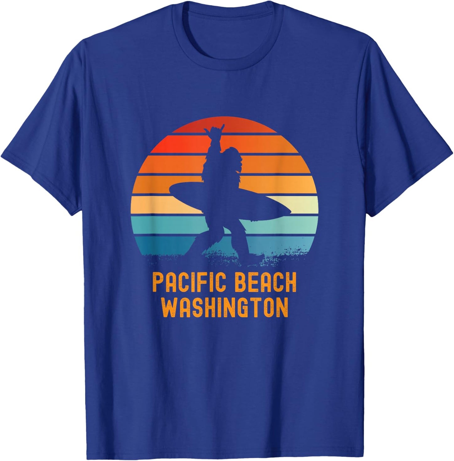 Pacific Beach - Washington Sasquatch Souvenir T-Shirt - T-Shirt | Royal