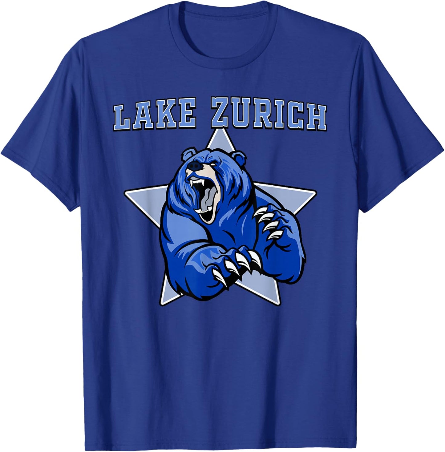 Lake Zurich Bears High School Team Spirit T-Shirt - T-Shirt | Royal