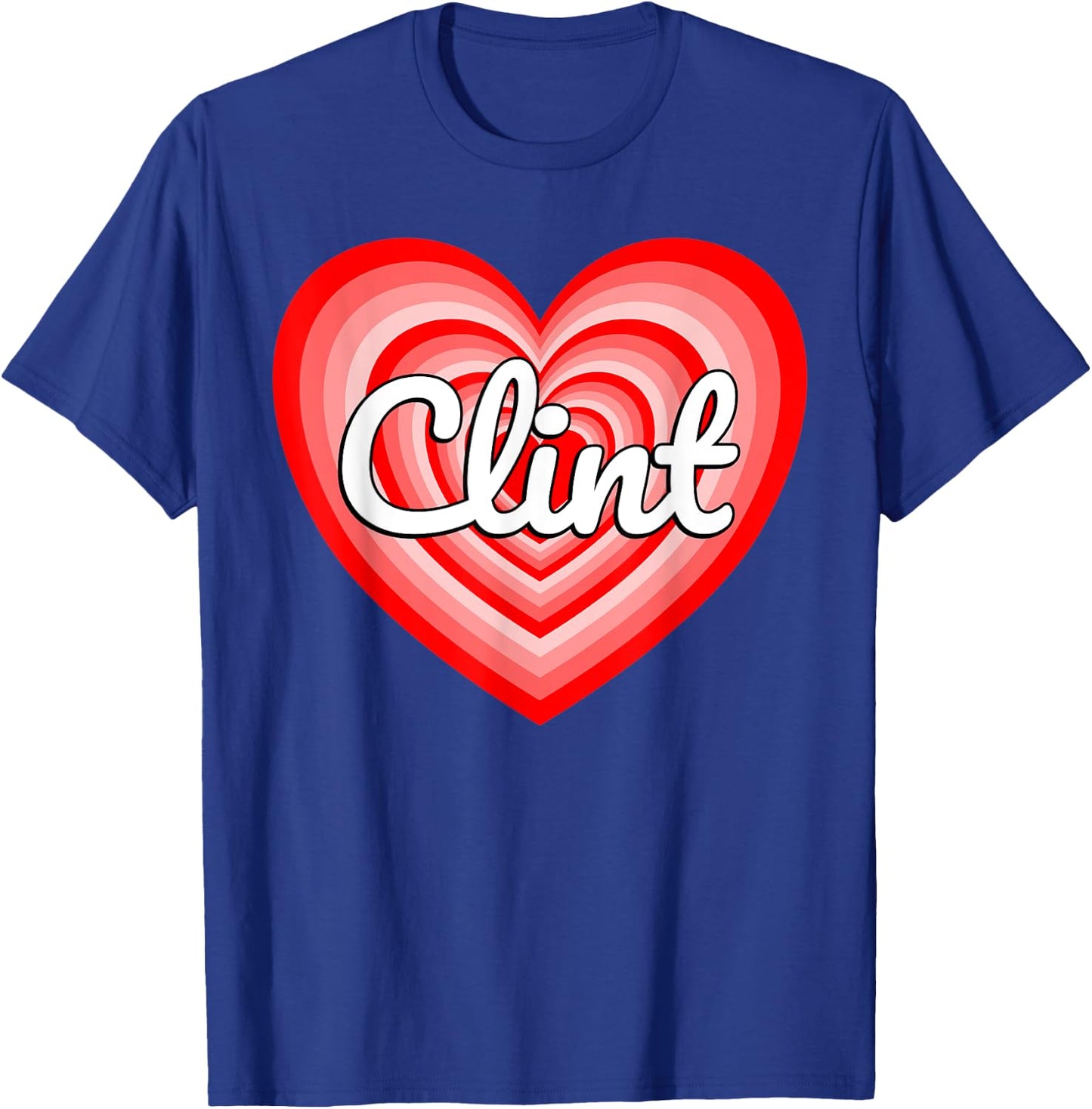I Love Clint Heart Clint Name T-Shirt - T-Shirt | Royal