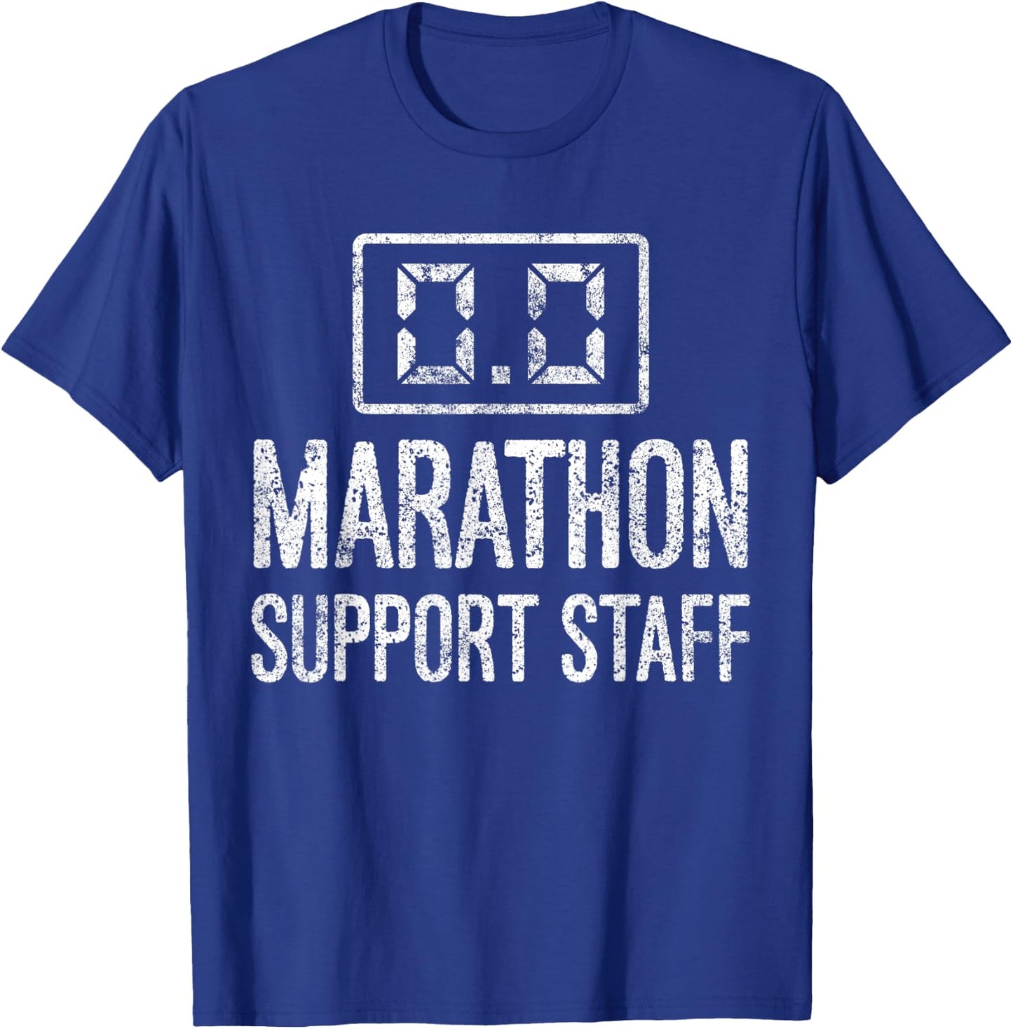 0.0 Marathon Support Crew Running Marathon Runner T-Shirt - T-Shirt | Royal