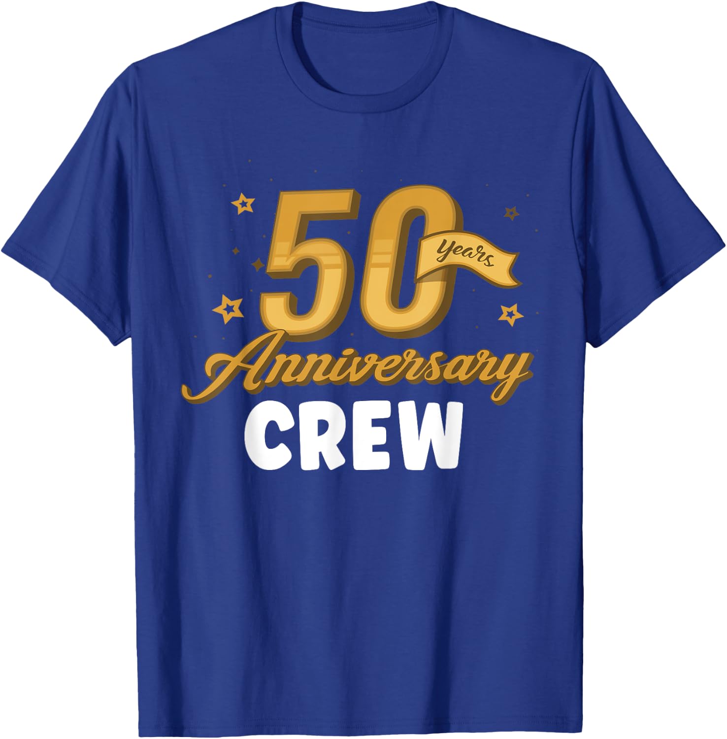 50th Anniversary 50 years of Marriage Golden Wedding Crew T-Shirt - T-Shirt | Royal