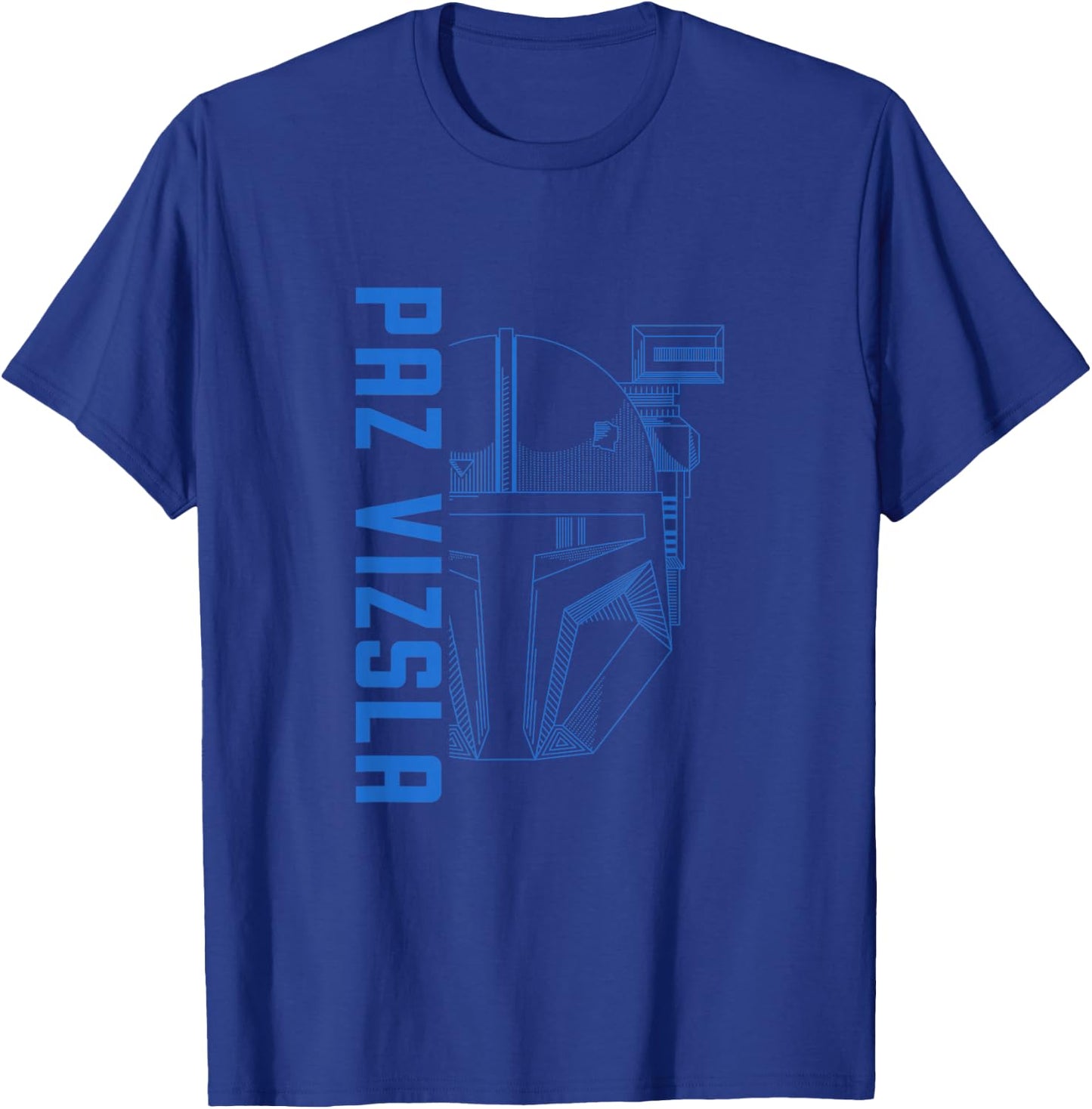 Star Wars: The Mandalorian Paz Vizsla Line Art Portrait T-Shirt - T-Shirt | Royal