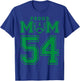 Custom Proud Football Mom Number 54 G Personalized T-Shirt - T-Shirt | Royal