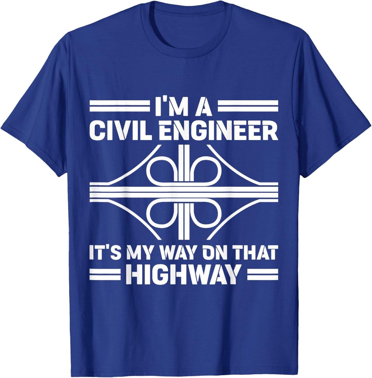 Civil Engineering & Civil Engineer -Adults Black Small Modern Short Sleeve T-Shirt - T-Shirt | Royal