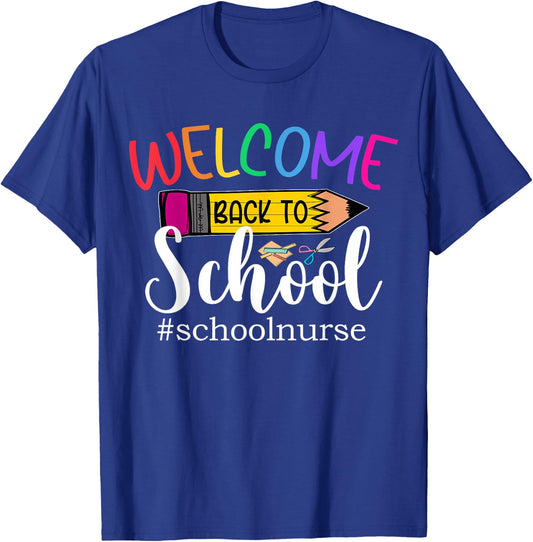 Welcome Back To School - School Nurse For Students Teachers Women T-Shirt - T-Shirt | Royal