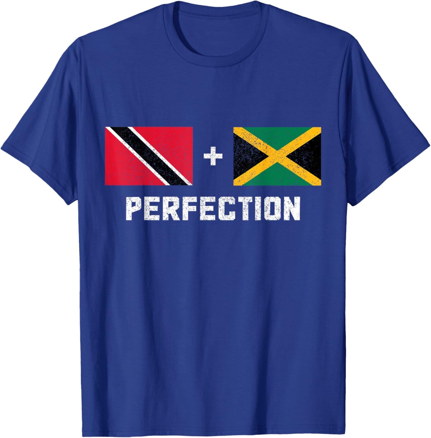 Trinidad & Tobago Jamaica Pride Jamaican Trinidadian Flag T-Shirt - T-Shirt | Royal