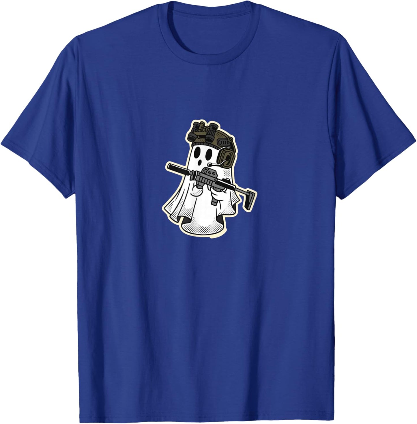 SF Ghost - Spooky Scary Special Forces! Funny military ghost T-Shirt - T-Shirt | Royal