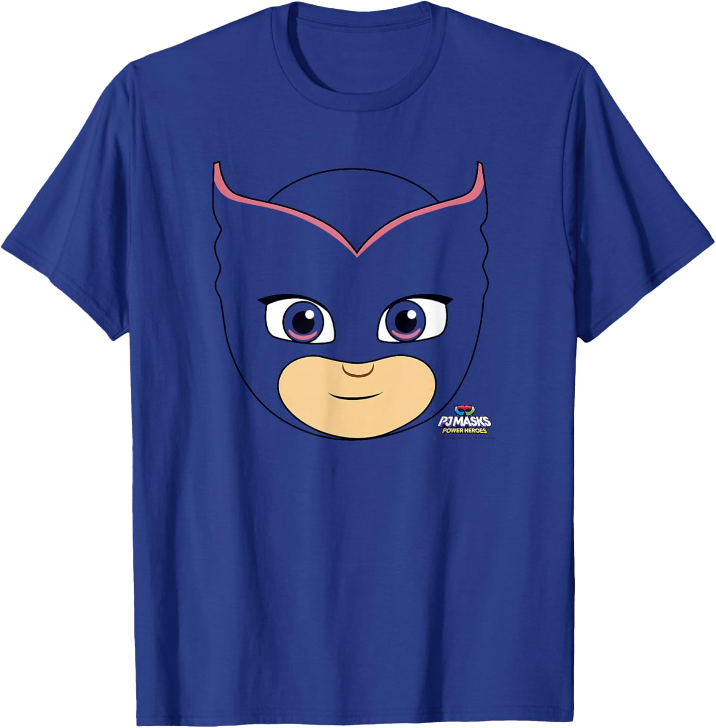 PJ Masks Owlette Power Hero Big Face Logo T-Shirt - T-Shirt | Royal