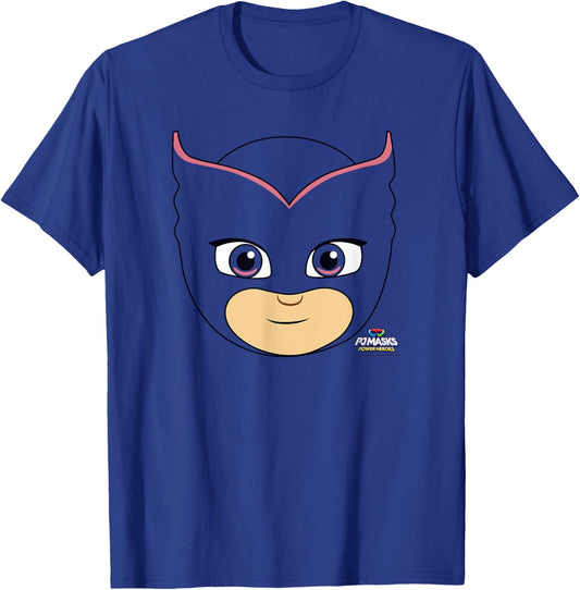 PJ Masks Owlette Power Hero Big Face Logo T-Shirt - T-Shirt | Royal